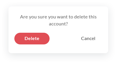 Screenshot: Account Settings – Delete Acount