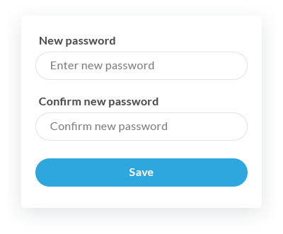 Screenshot: Set New Password page
